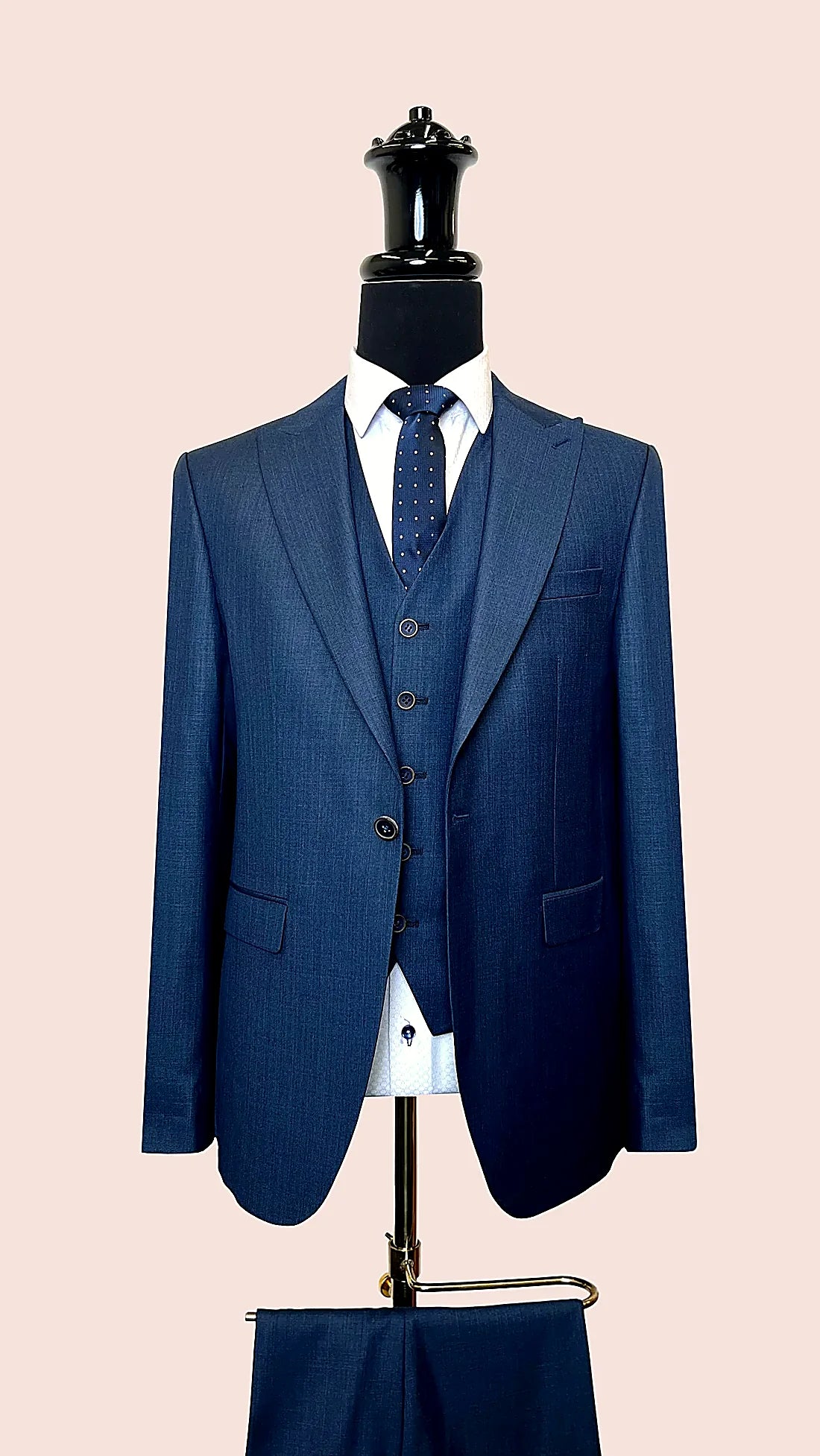 3-Piece Classy Men's Business Suit with Reversible Vest