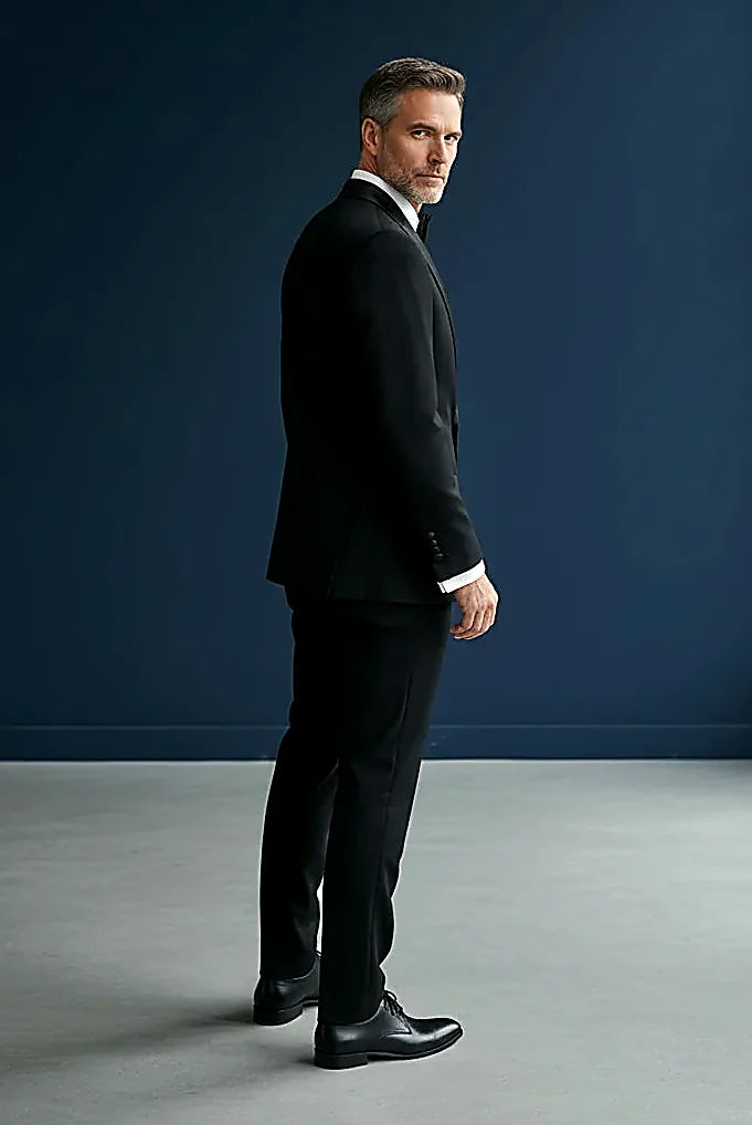 timeless black formal tailoring cut slim