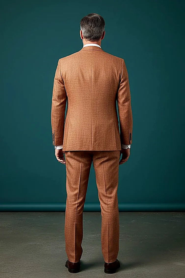 Burgundy Slim Fit 3-Piece Suit - Modern Tailored Formalwear