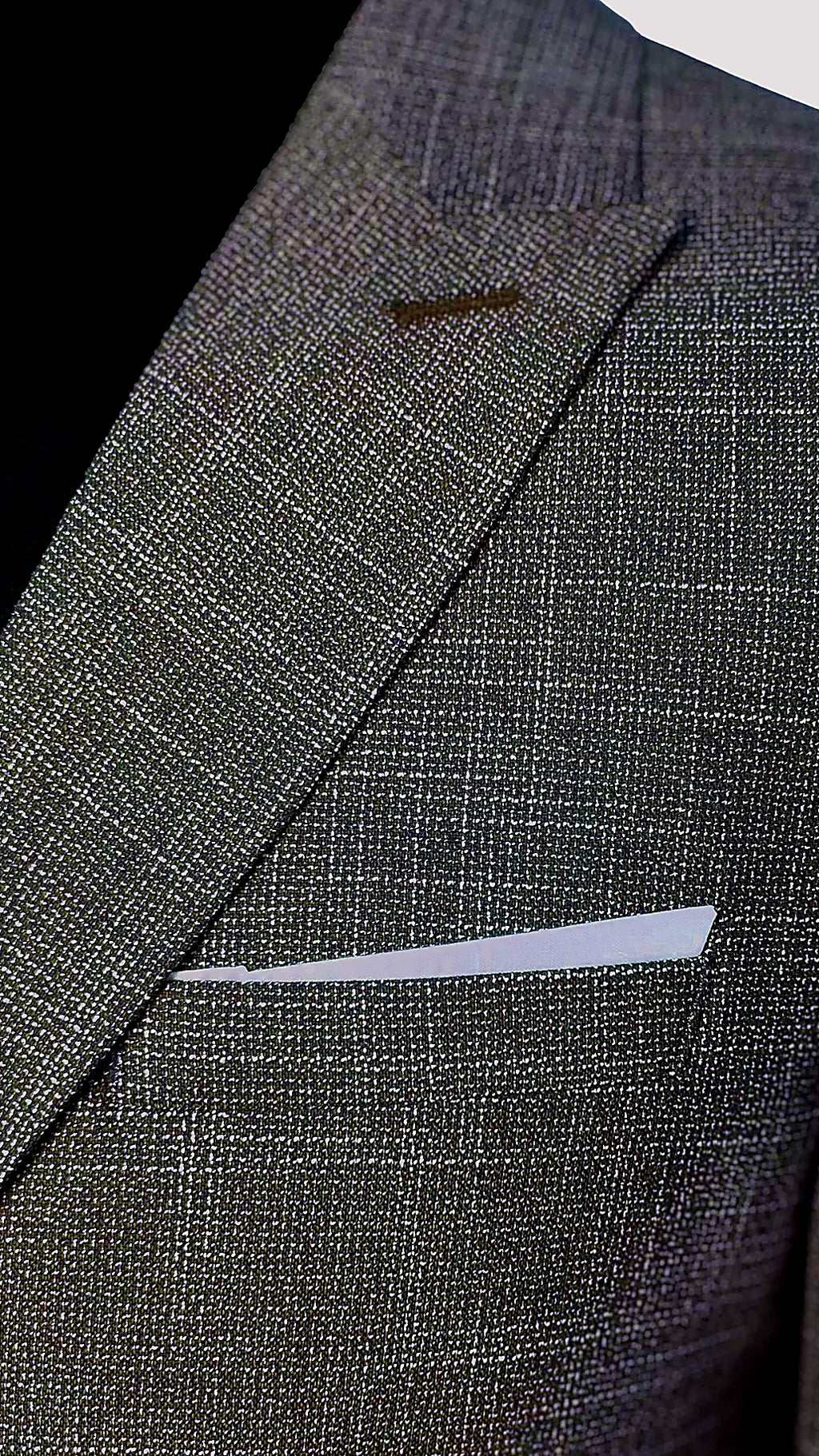Chambray Elegance Three-Piece Suit - Charcoal Gray