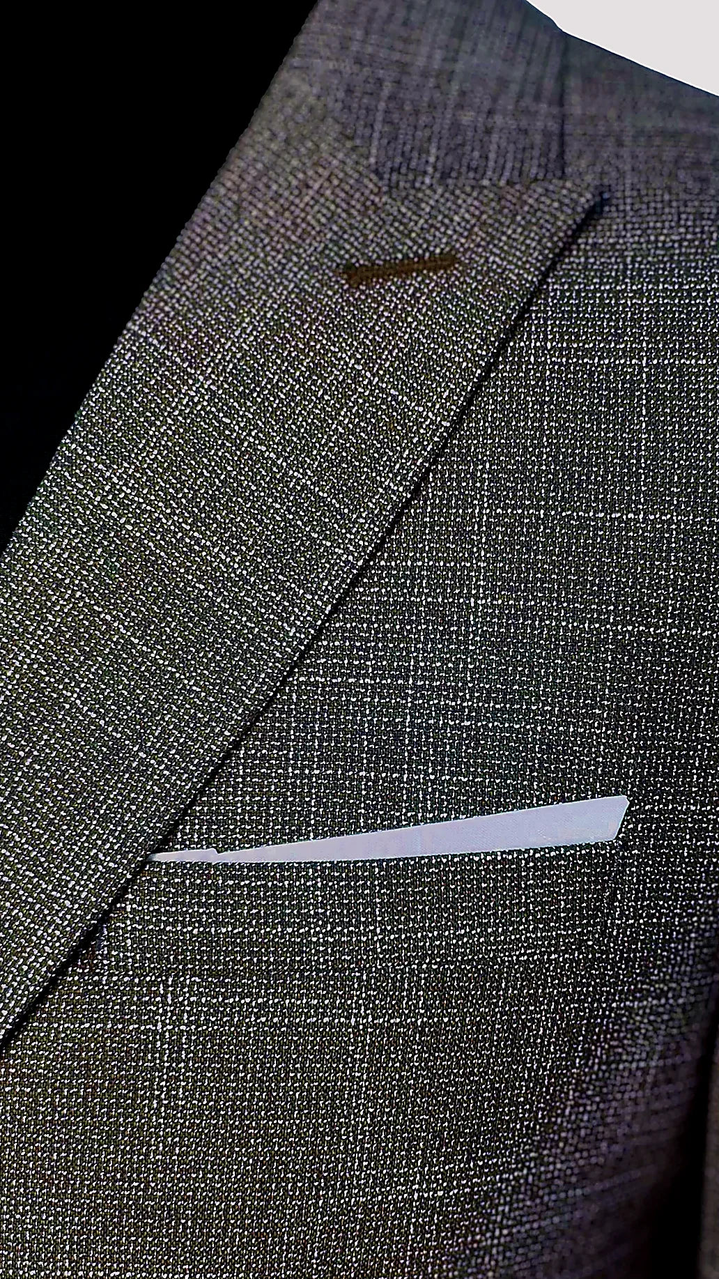 Chambray Elegance Three-Piece Suit - Charcoal Gray