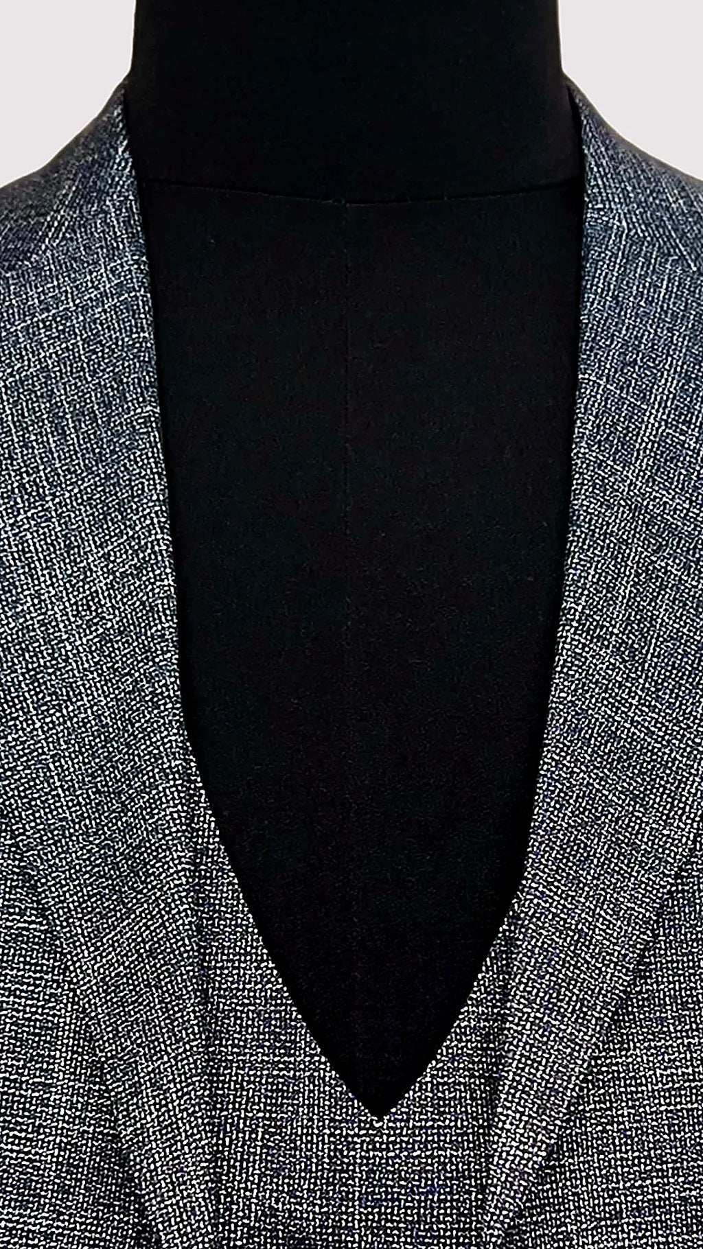 Chambray Elegance Three-Piece Suit - Charcoal Gray