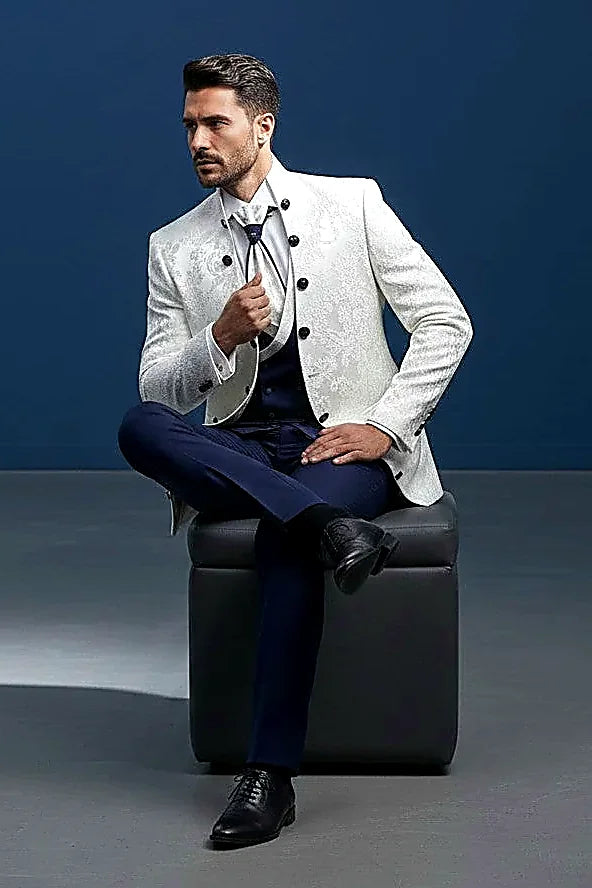 Jacquard Tuxedo – 3-Piece Statement Suit