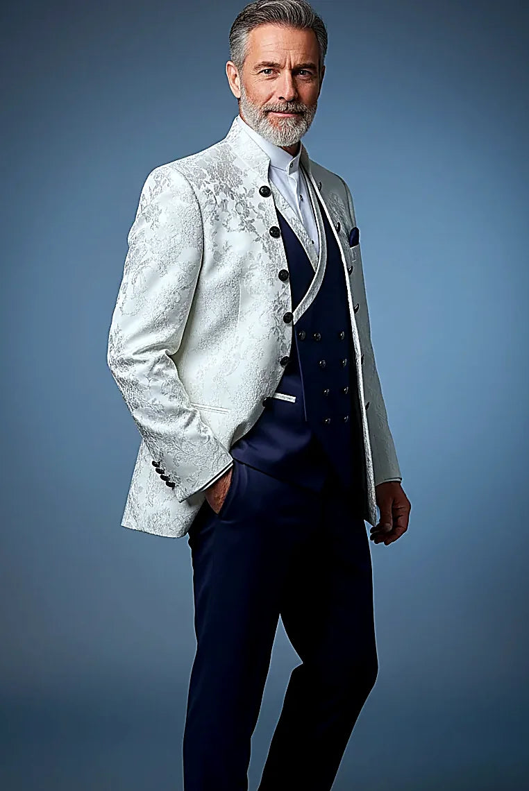 Jacquard Tuxedo – 3-Piece Statement Suit