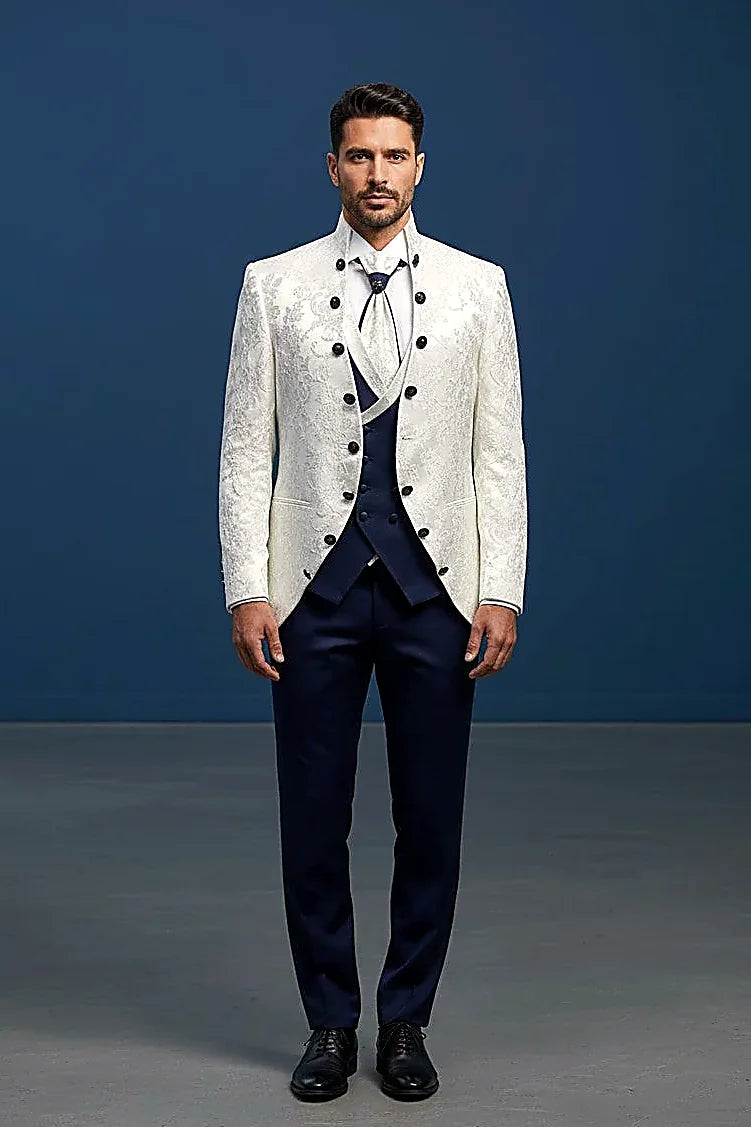 Jacquard Tuxedo – 3-Piece Statement Suit