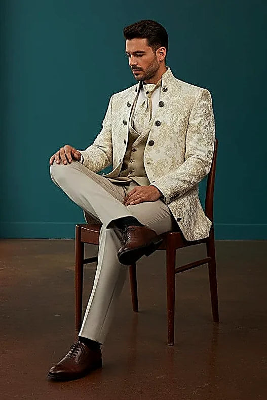 Jacquard Tuxedo – 3-Piece Statement Suit