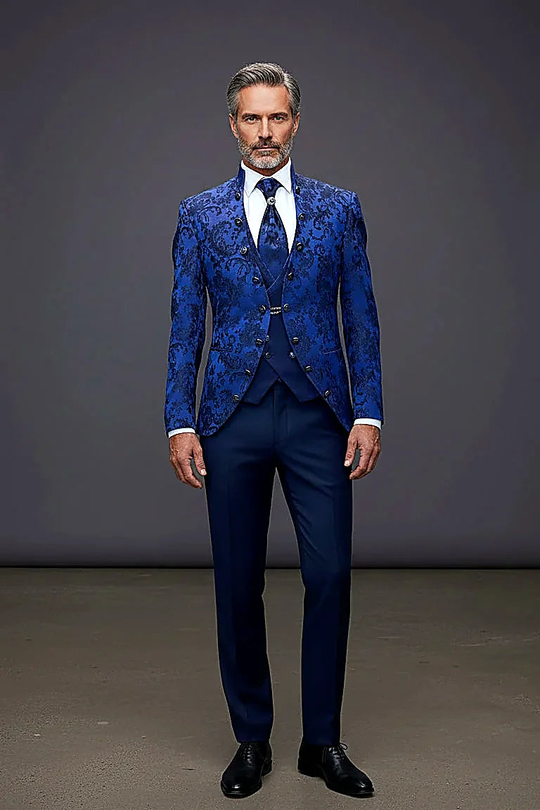 Jacquard Tuxedo – 3-Piece Statement Suit