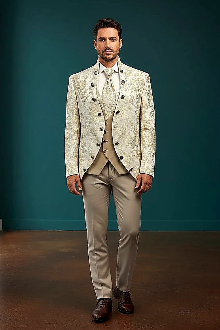 Jacquard Tuxedo – 3-Piece Statement Suit