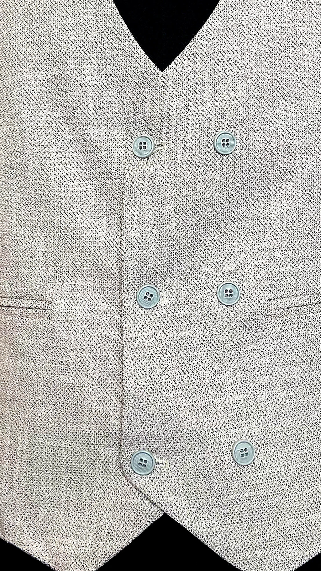 Slim Fit Linen-Blend Suit - Light Gray 3-Piece