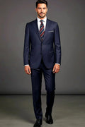 Dark Purple Wool Suit — rich dark purple wool cut close through the chest