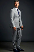 Gray Suit with Paisley Lining — a paisley-patterned lining behind a sleek gray jacket
