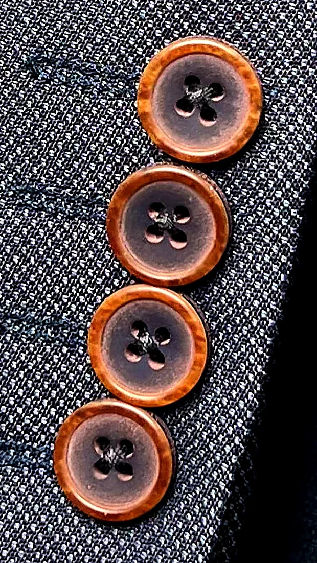 Men's Three-Piece Suit with Reversible Vest - Navy Blue