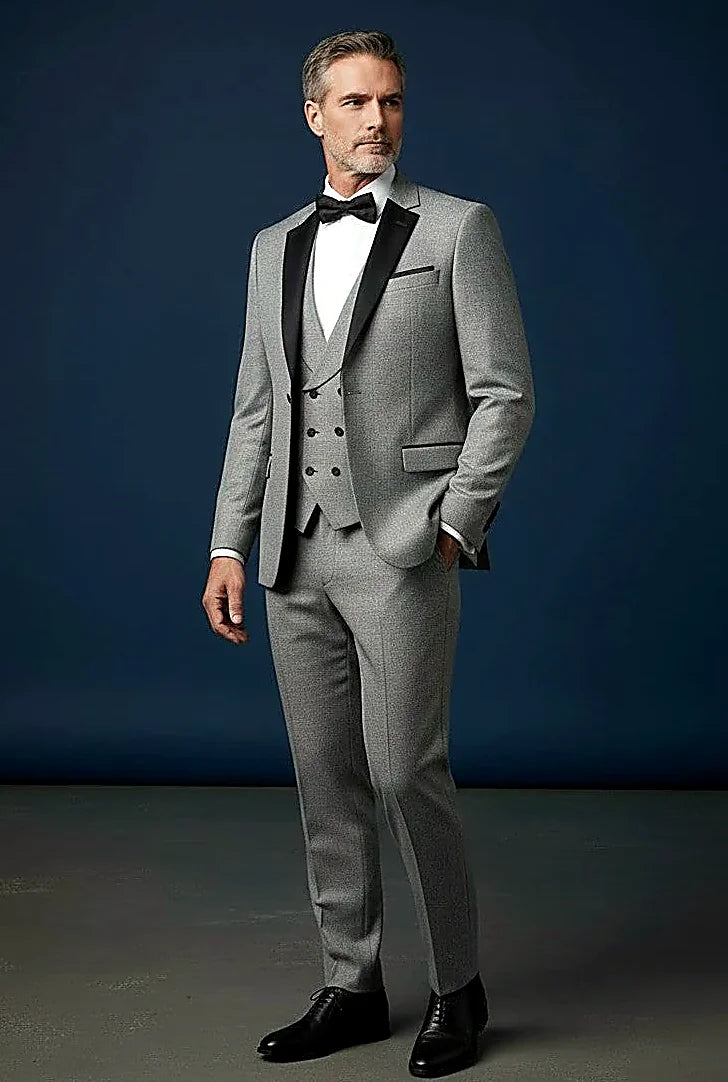Men’s Two-Tone Slim Fit Suit – 3-Piece Shawl Lapel Suit Available in other Colors