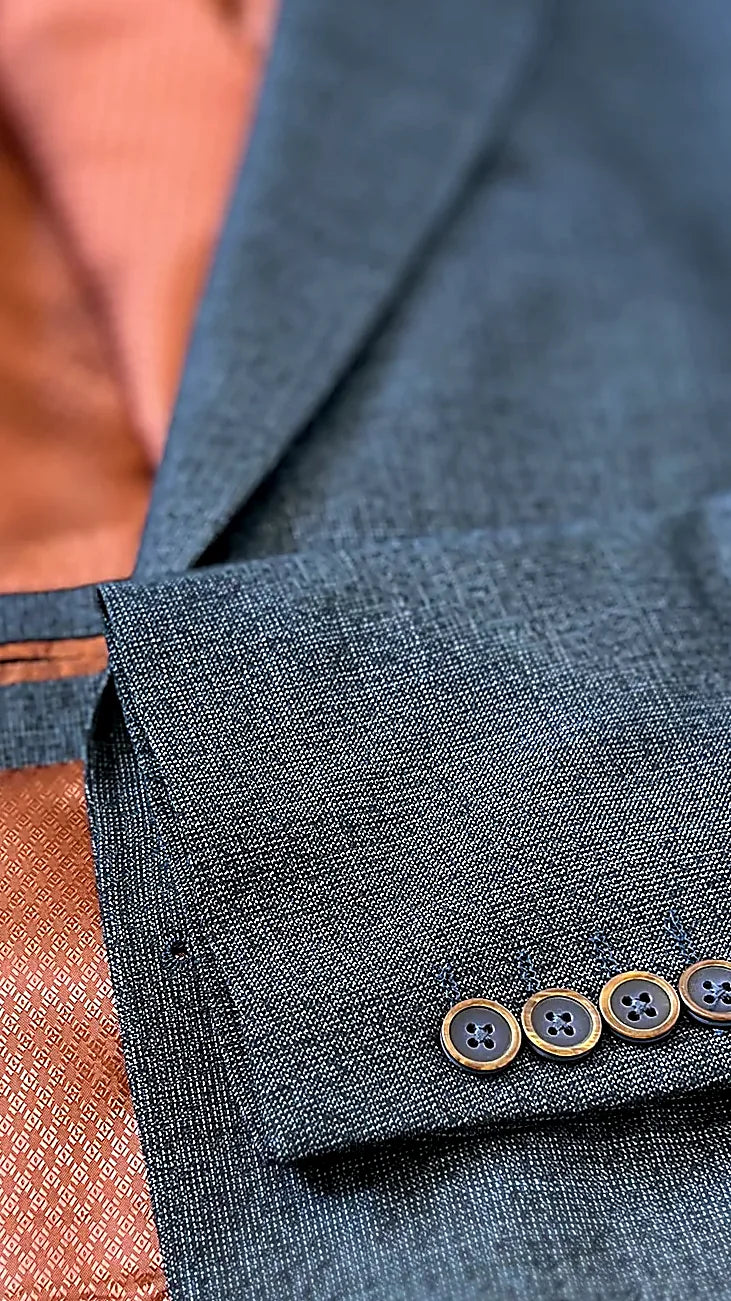 Modern Elegance Navy - Terra Jacquard 3-Piece Suit
