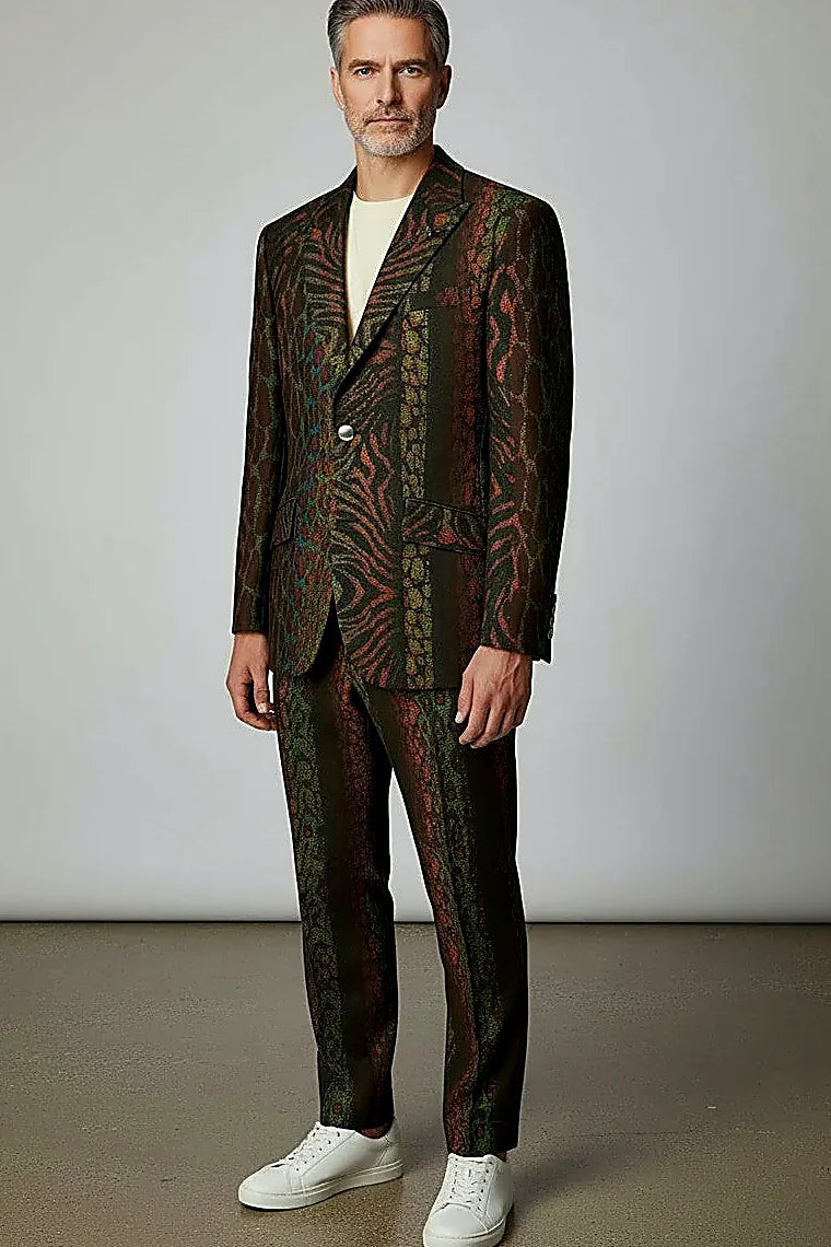 MULTI COLOR ANIMAL PRINT SUIT