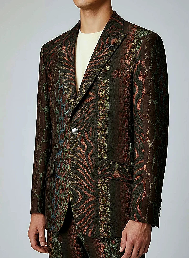 MULTI COLOR ANIMAL PRINT SUIT