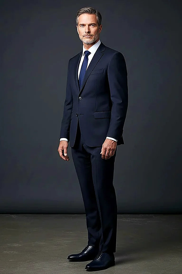 Sapphire Blue Houndstooth 3-Piece Suit | Modern Tailored Men's Suit