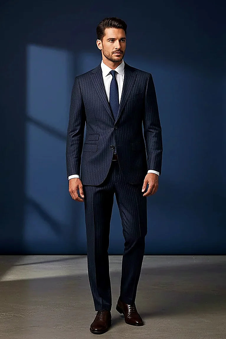 Pinstripe Wool Suit