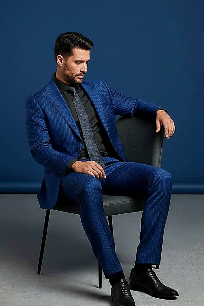 Pinstripe Wool Suit