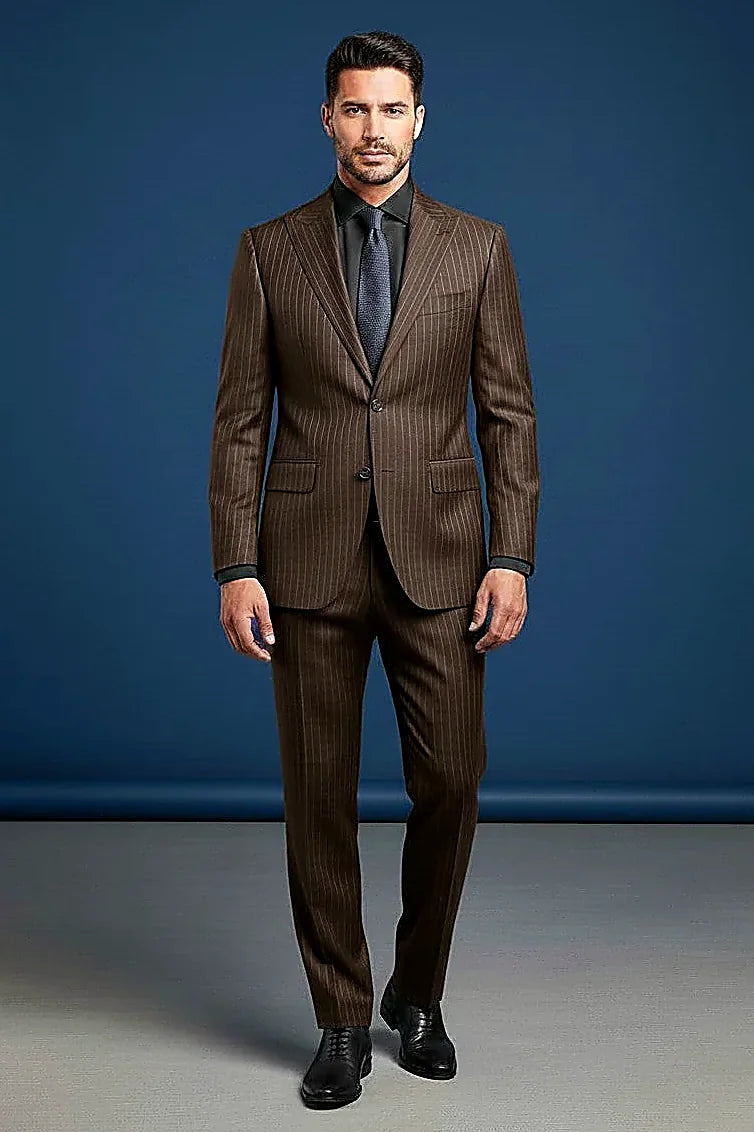 Pinstripe Wool Suit