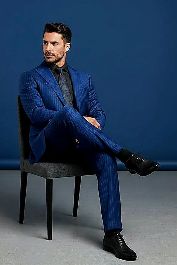 Pinstripe Wool Suit