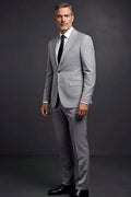 Grey Premium Three-Piece Suit — clean lines and precision cuts across a grey three-piece