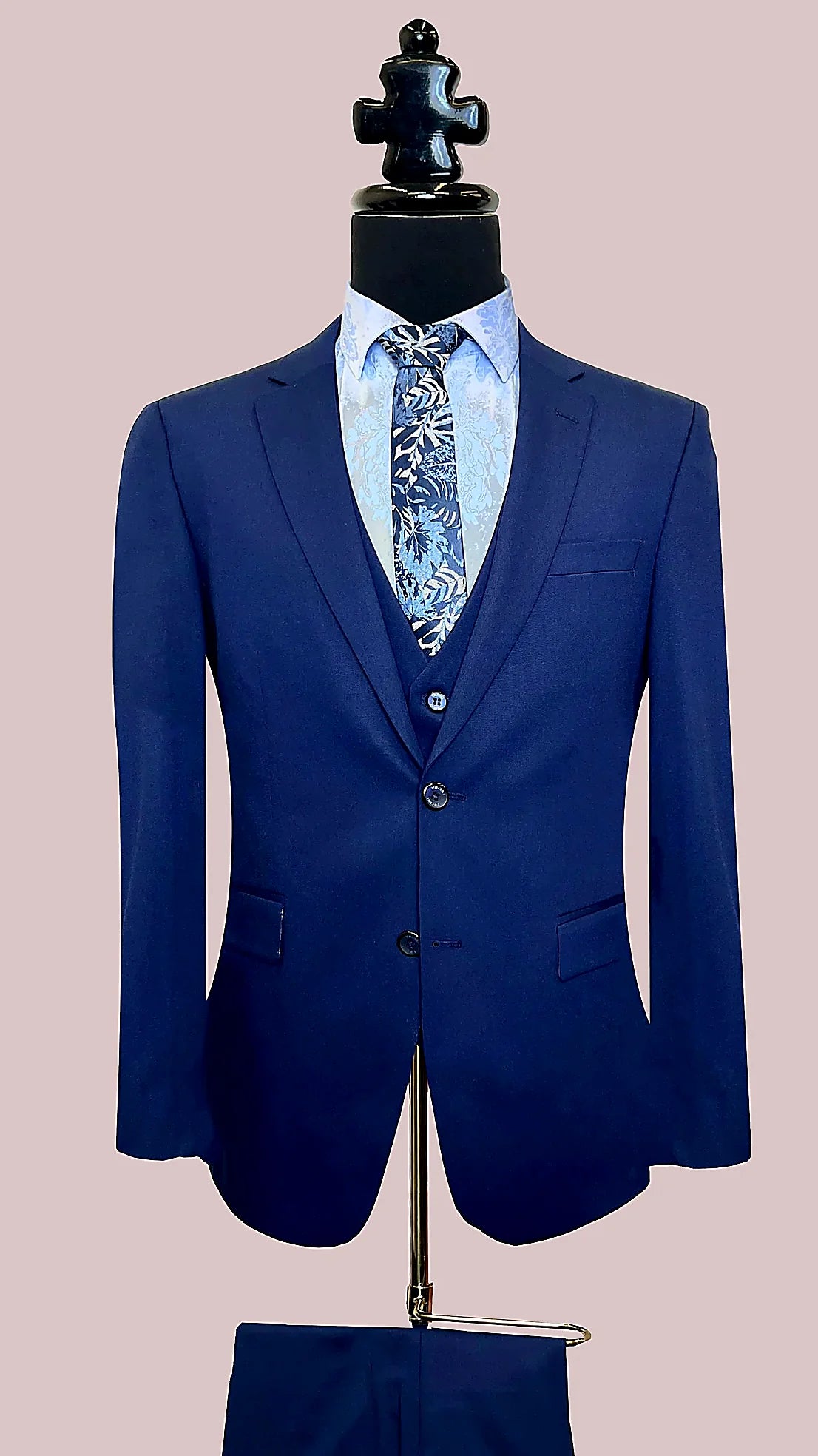 clean structured lines in a rich indigo cloth