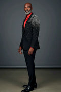 Rhinestone Blazer — a rhinestone design over a one-tone fading ground