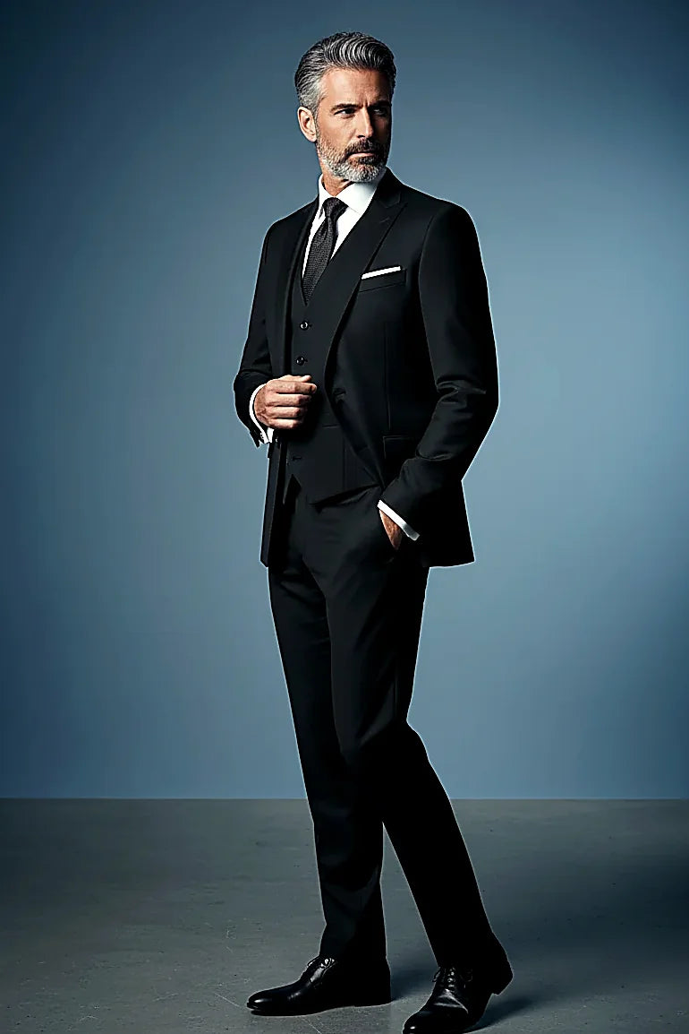 Slim Fit 3-Piece Suit | Jacket, Vest & Trousers