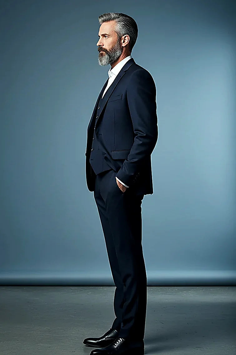 Slim Fit 3-Piece Suit | Jacket, Vest & Trousers