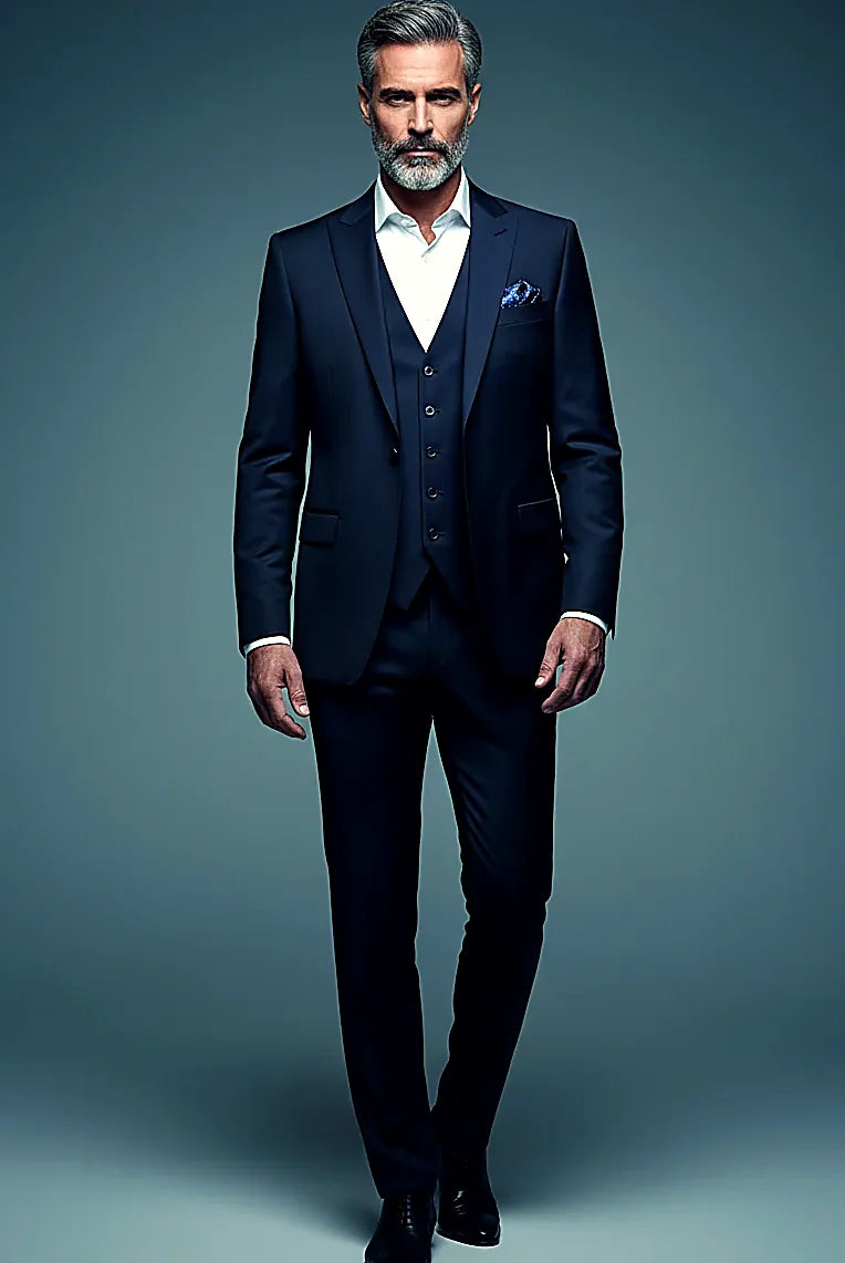 Slim Fit 3-Piece Suit | Jacket, Vest & Trousers