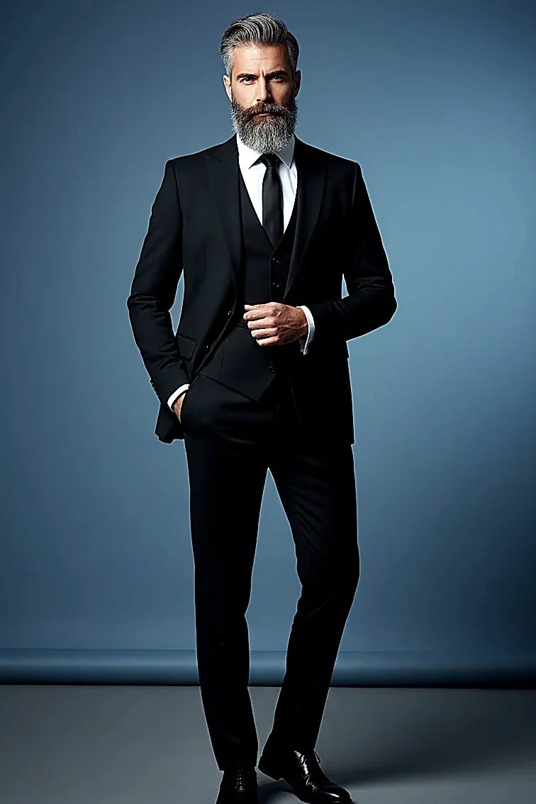 Slim Fit 3-Piece Suit | Jacket, Vest & Trousers