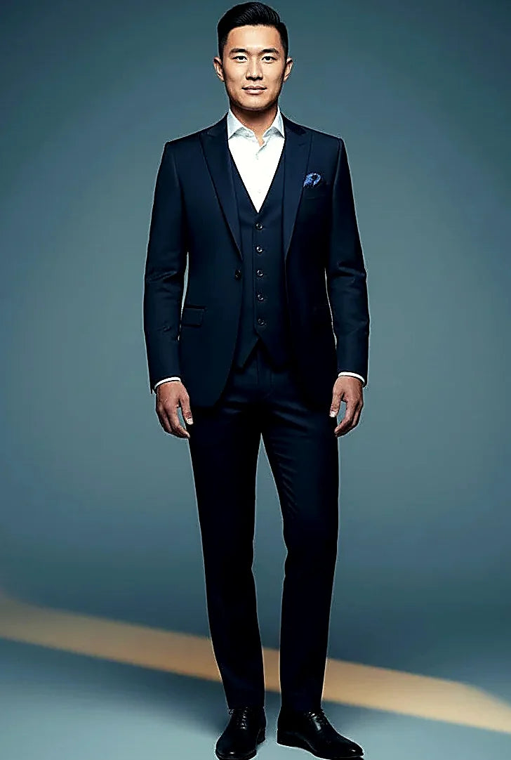 Slim Fit 3-Piece Suit | Jacket, Vest & Trousers