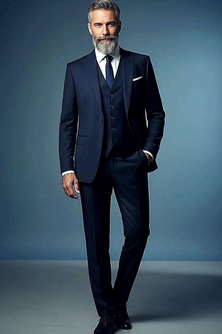 Slim Fit 3-Piece Suit | Jacket, Vest & Trousers