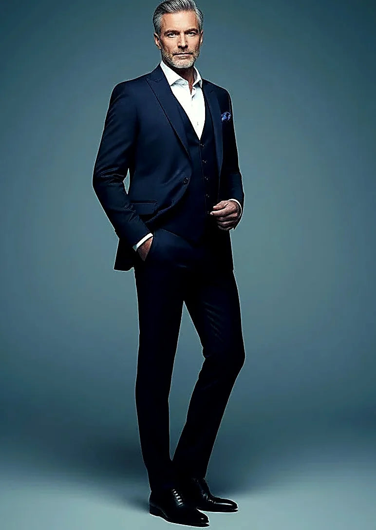 Slim Fit 3-Piece Suit | Jacket, Vest & Trousers