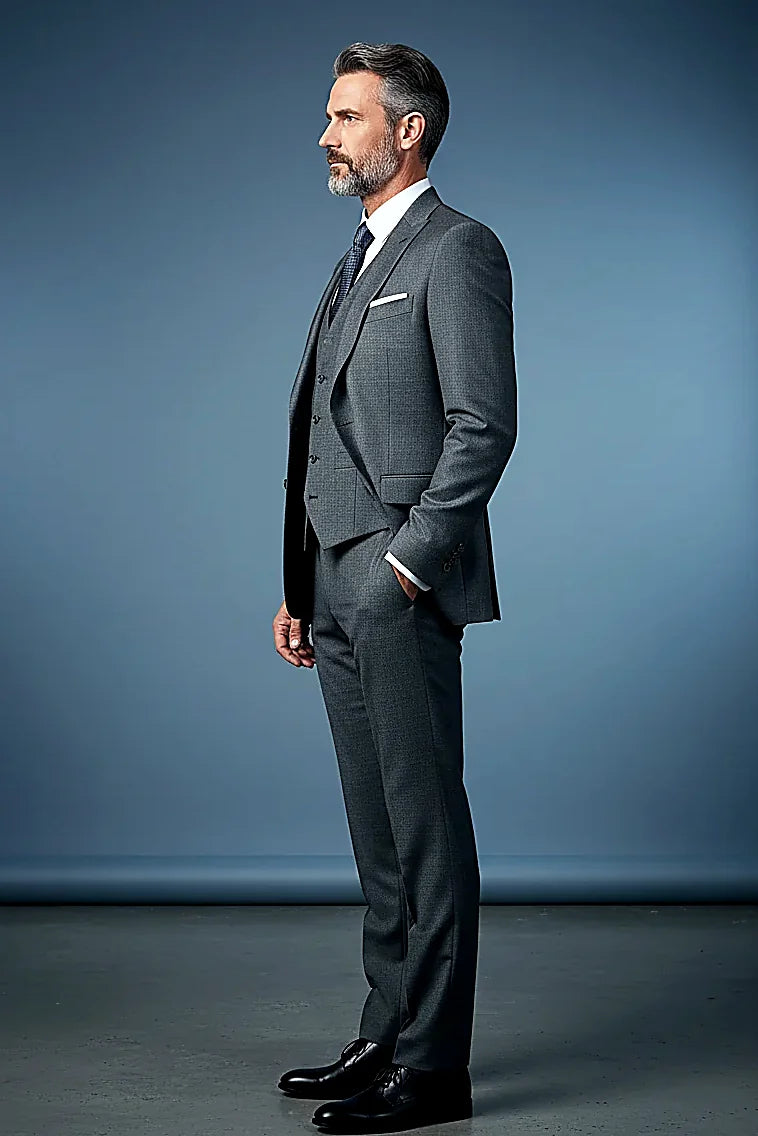 Slim Fit 3-Piece Suit | Jacket, Vest & Trousers