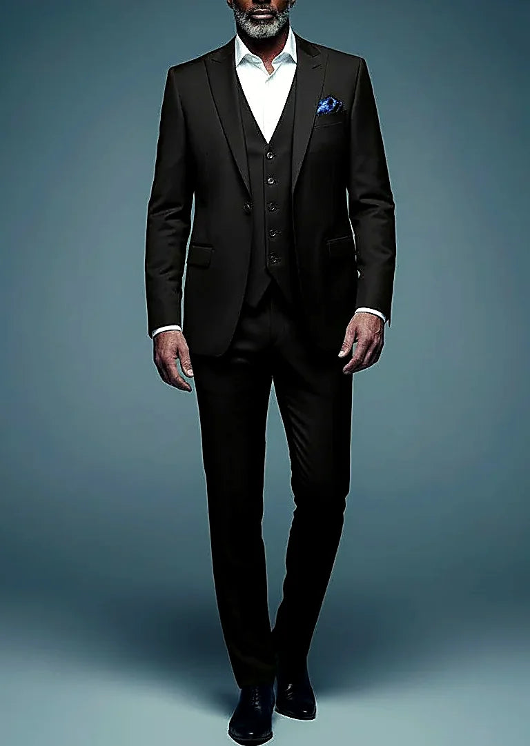 Slim Fit 3-Piece Suit | Jacket, Vest & Trousers