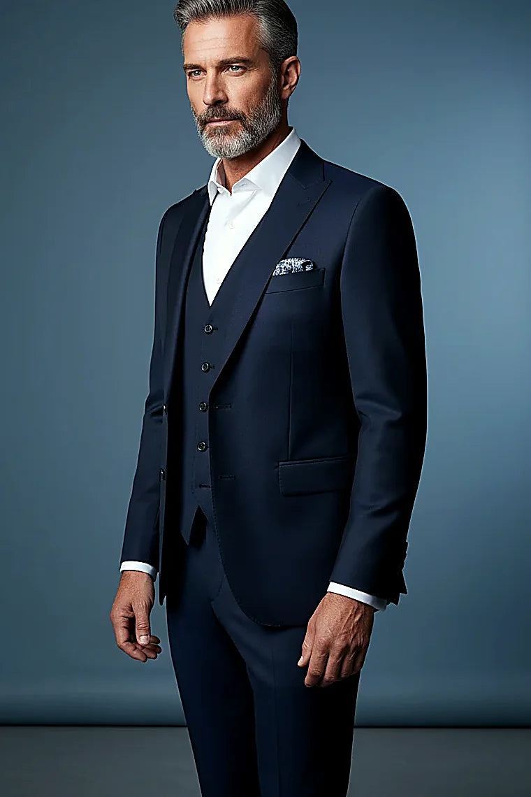 Slim Fit 3-Piece Suit | Jacket, Vest & Trousers