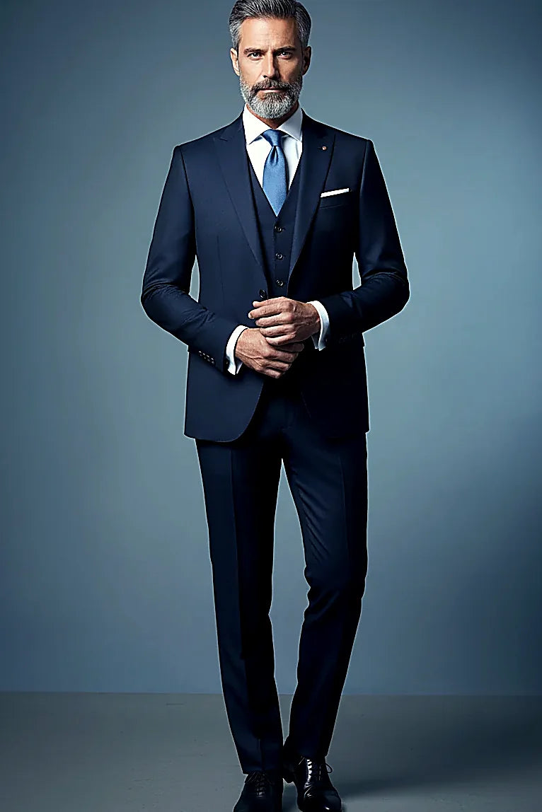 Slim Fit 3-Piece Suit | Jacket, Vest & Trousers