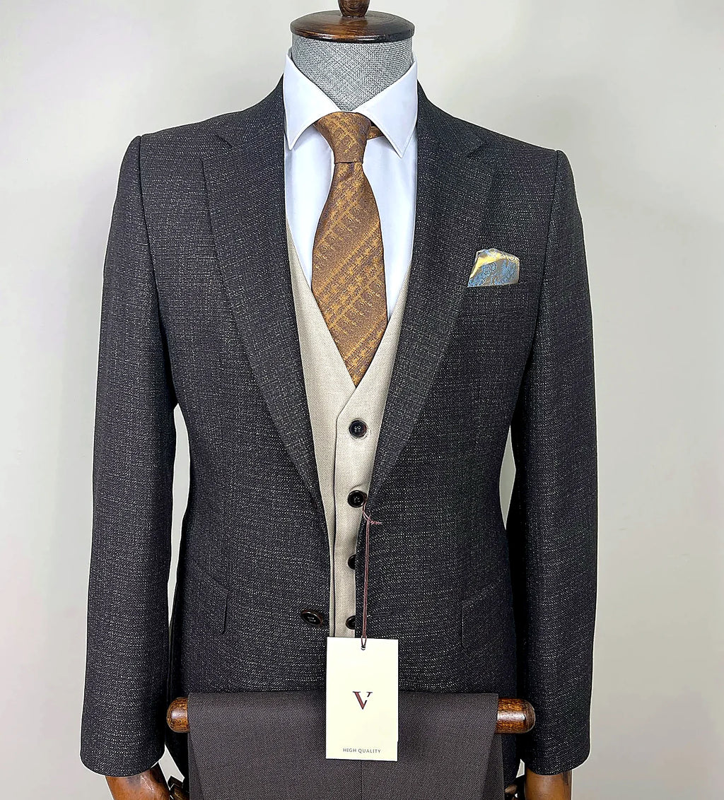 Three-Piece Tailored Suit | Premium Men's Suit |