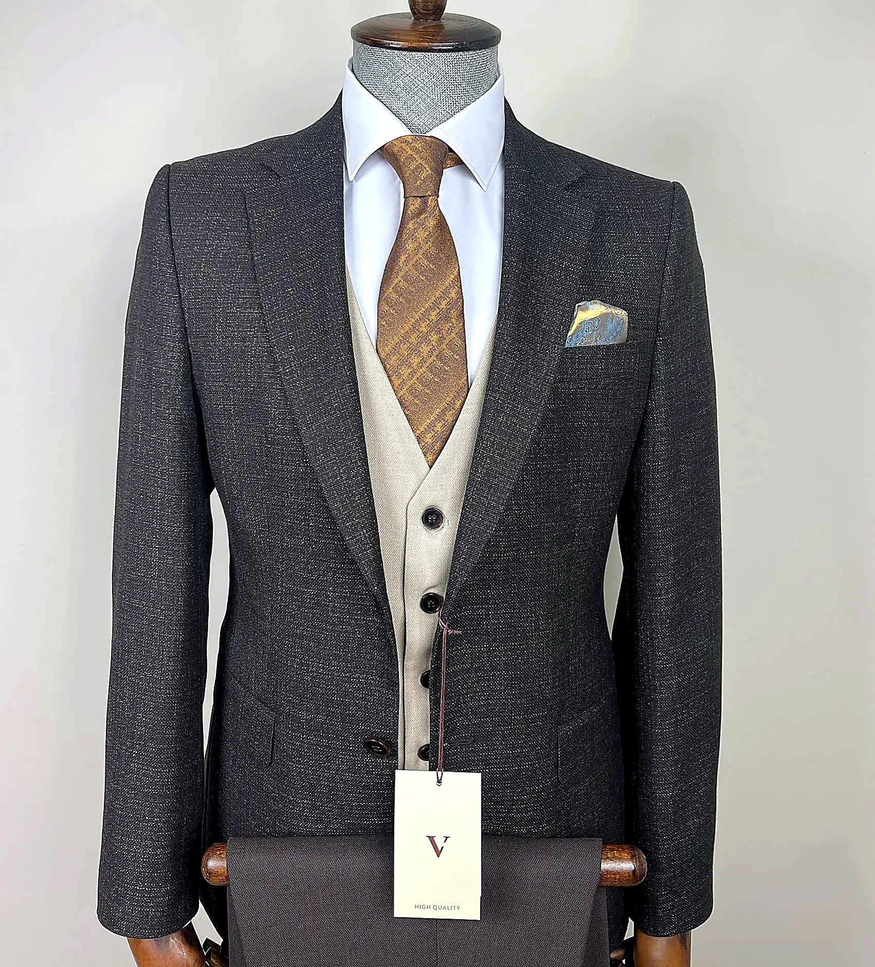 Three-Piece Tailored Suit | Premium Men's Suit |