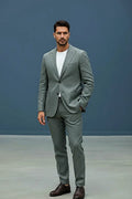 Washed Linen Two-Piece Suit — soft washed linen in a tailored blazer and matching trousers