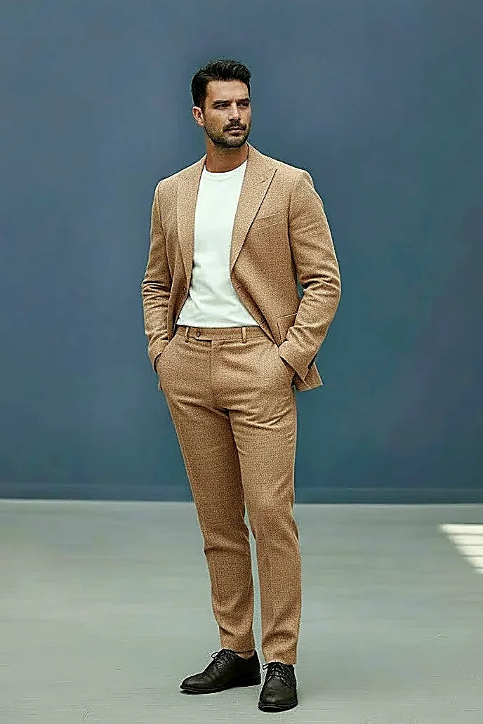 TWO-Piece 100% Washed Linen Suit breathable, tailored AND modern